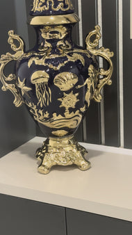 Potiche Sopera de Yemaya con Dorado Diseño/ Yemaya with Gold Tureen