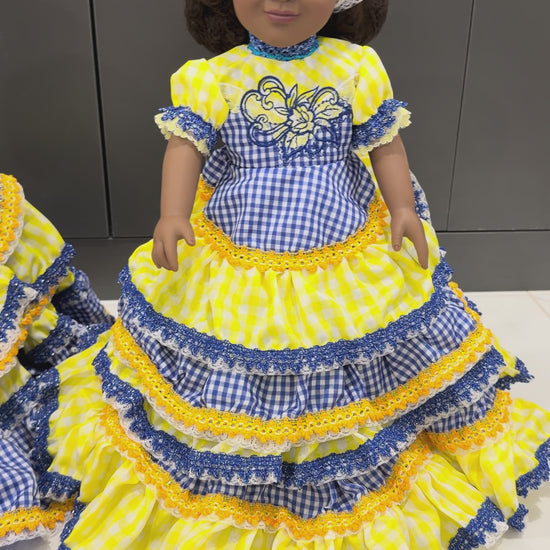 18" Muñeca Religiosa Oshun y Yemaya Dos Aguas/ Oshun Yemaya Two Waters Muñeca Religiosa Santeria