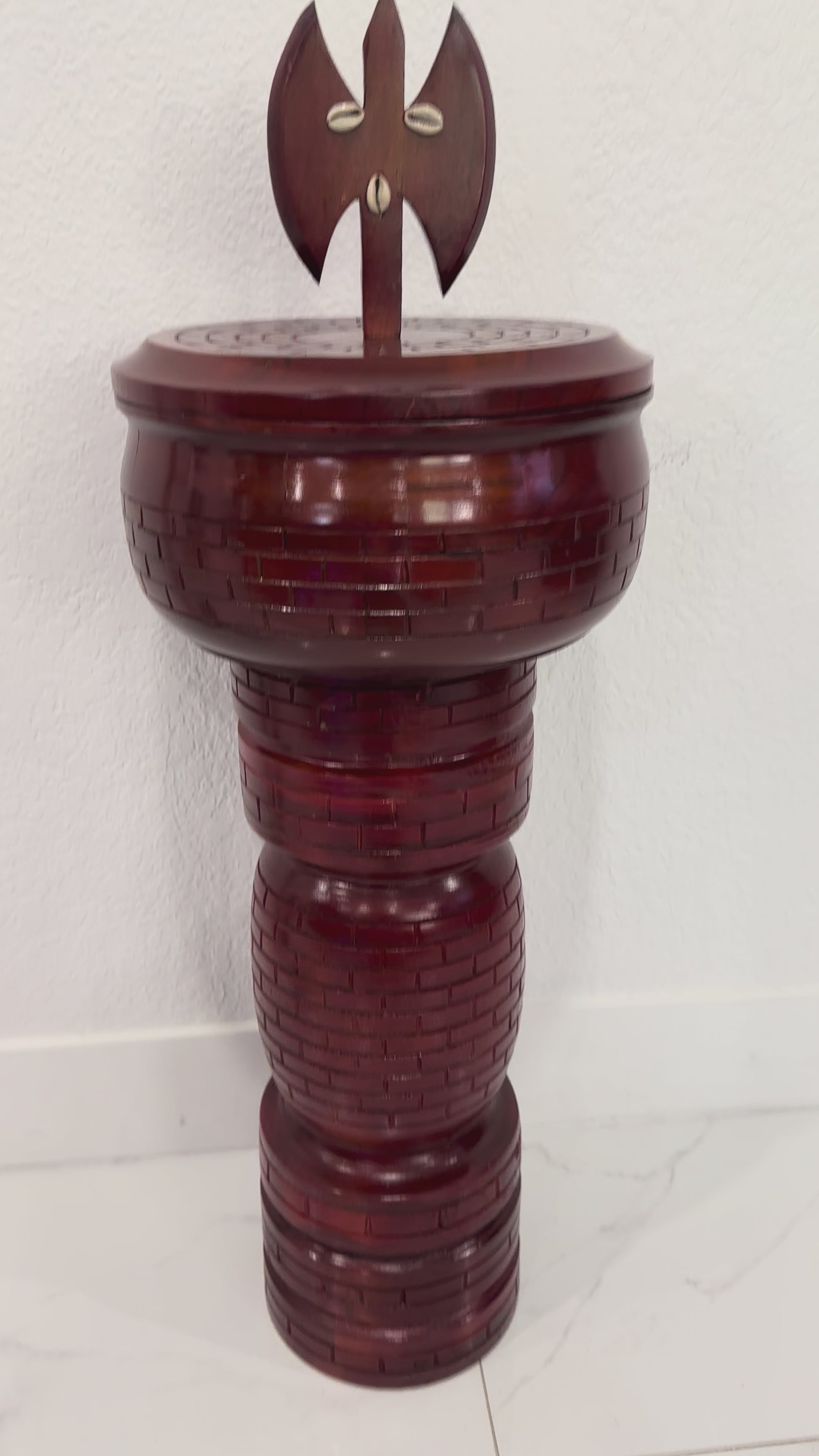 Batea y Pilon para Shango Tigre IFA/ Batea Agayu Shango/ Santeria