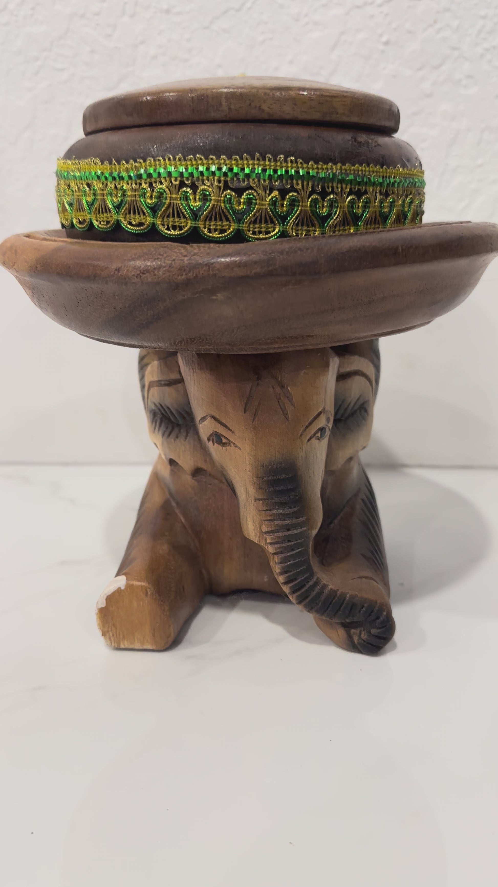 Orula Ikofa Ajere Decoradas/ Orula Wooden Pot/ Sopera Mano Orula